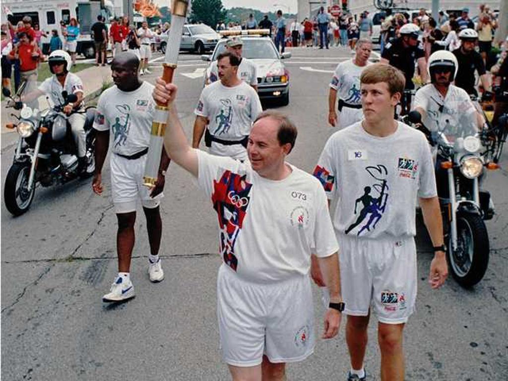 Mathis walking in Olympic parade