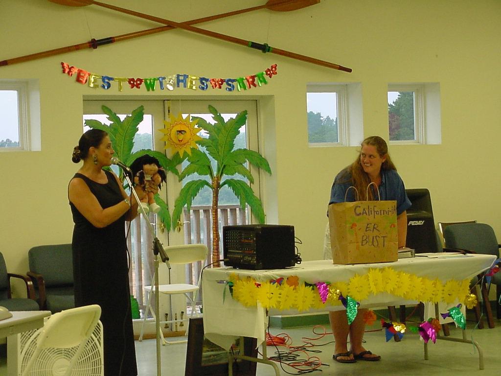 Nevin presented with gifts at going away party