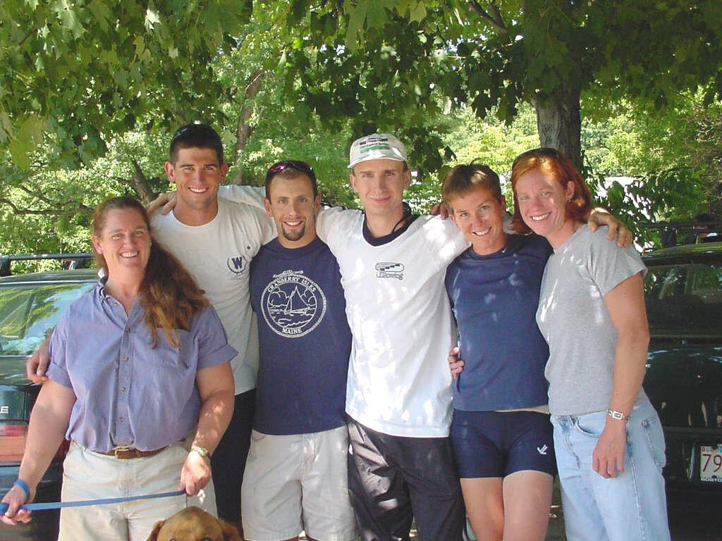 Nevin posing with a group of friends