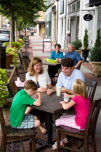 people on sidewalk