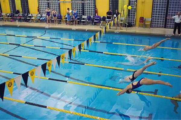 Brenau Athletics swimming center during a meet