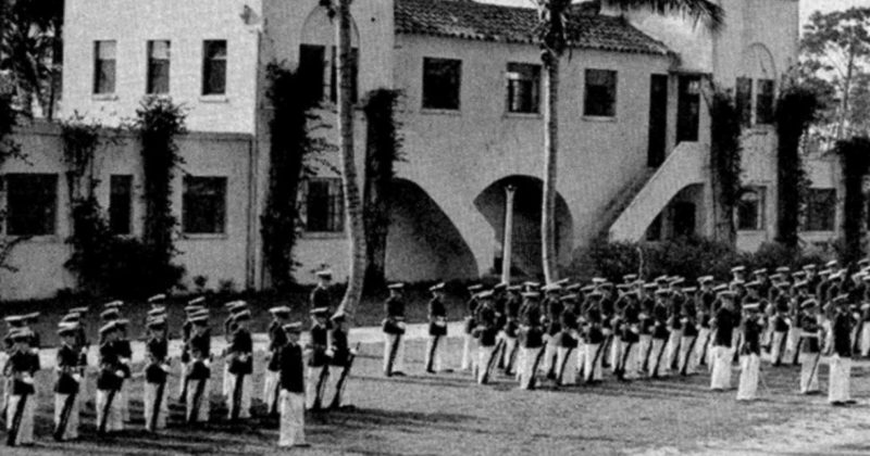 Black and White picture of Riverside Military Academy