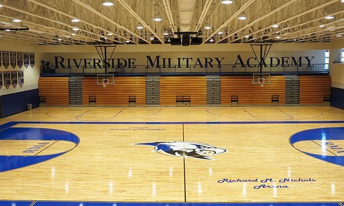 Riverside Military Academy gym.