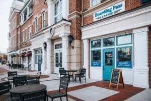 Street view of Boarding Pass Coffee in Gainesville, GA. Photo by Atlanta Coffee Shops.