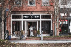 Inman Perk Coffee in Gainesville, Georgia. Photo by Atlanta Coffee Shops.