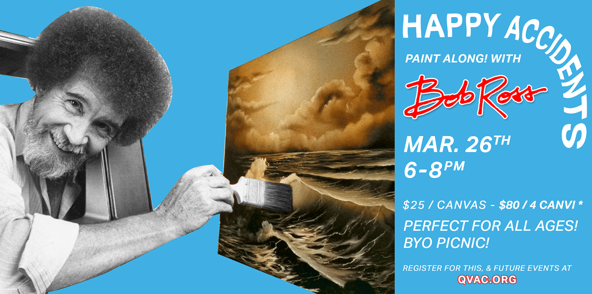 Bob Ross Paint Along - Quinlan Visual Arts Center | Explore Gainesville